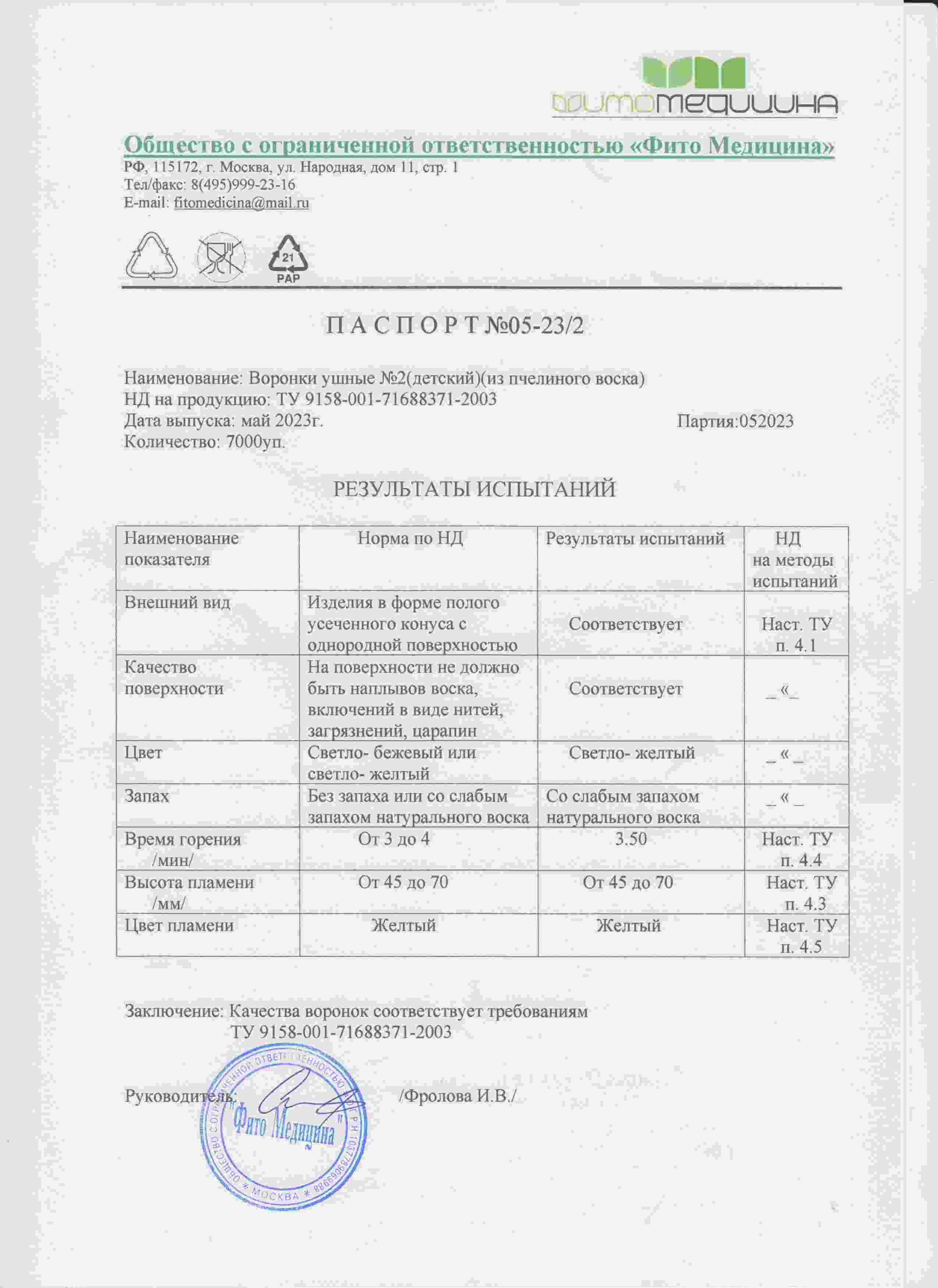 Паспорт №052023